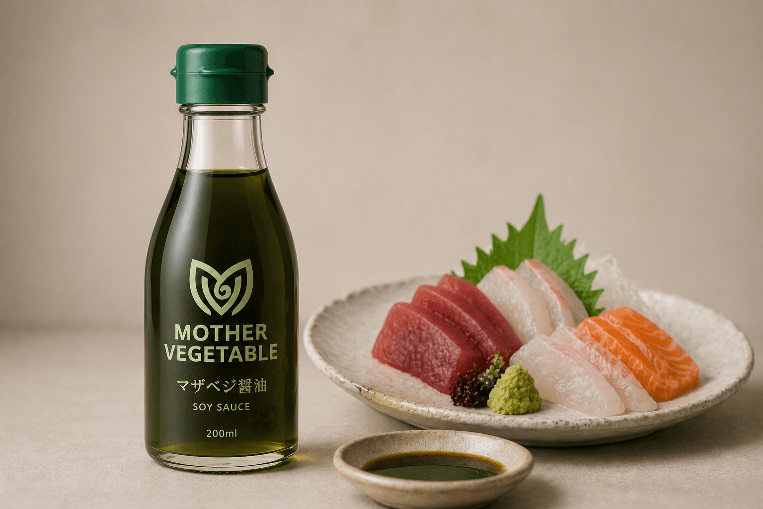 Mother Vegetable Soy Sauce 150ml bottle with rich dark color