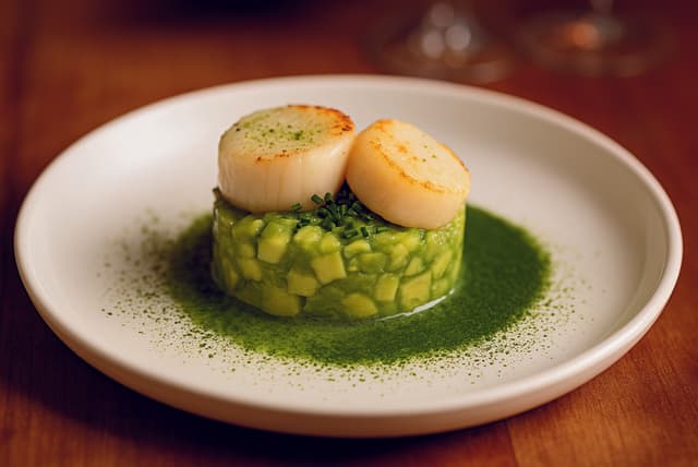 Avocado and Scallop Appetizer