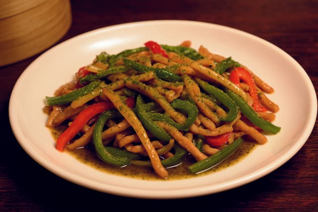 Stir-Fried Green Pepper and Beef